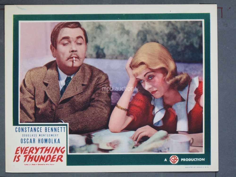 EVERYTHING IS THUNDER (1936) Original 11x14 Title Card + (4) Lobby Cards - Image 4