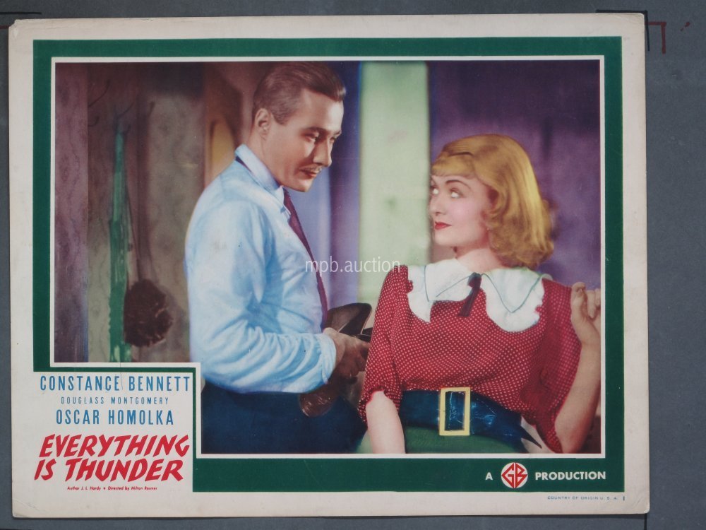 EVERYTHING IS THUNDER (1936) Original 11x14 Title Card + (4) Lobby Cards - Image 5