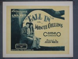 FALL IN (1928) Original 11x14 Title Card + (4) Lobby Cards