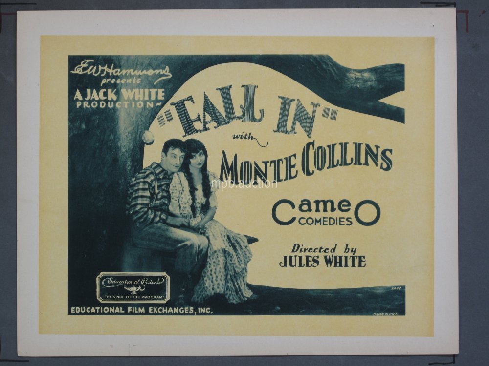 FALL IN (1928) Original 11x14 Title Card + (4) Lobby Cards