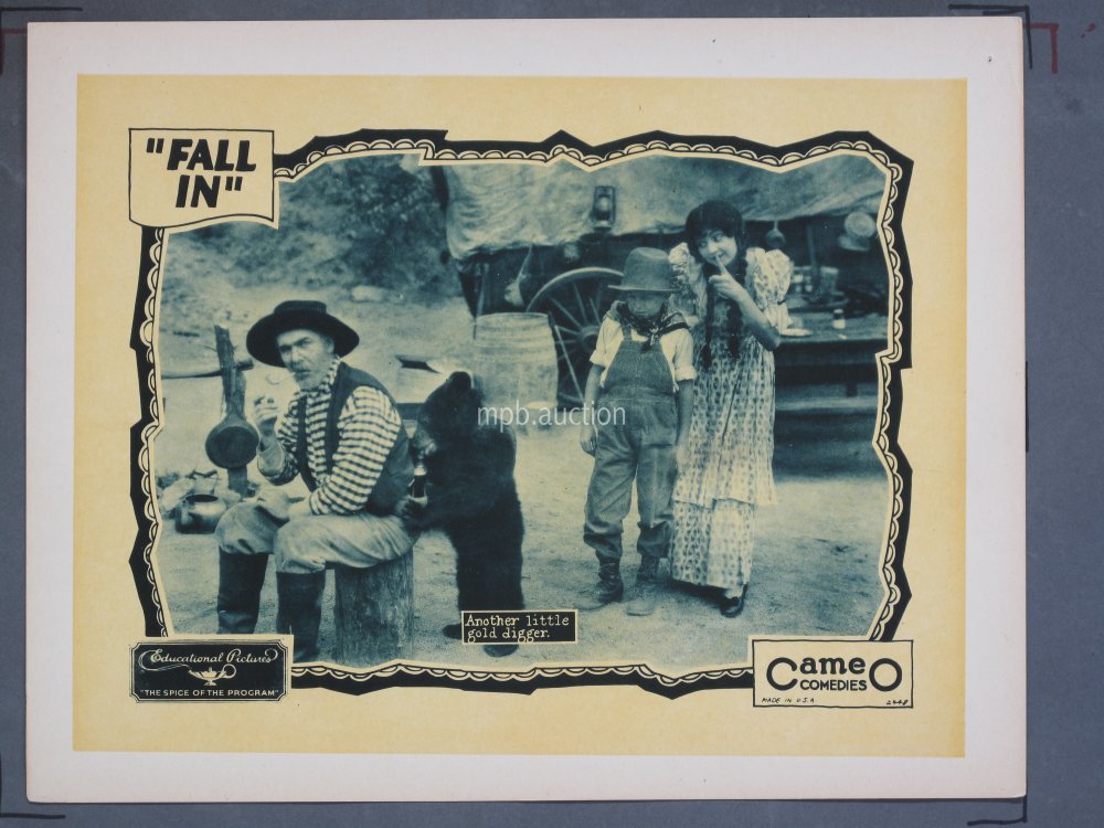FALL IN (1928) Original 11x14 Title Card + (4) Lobby Cards - Image 2