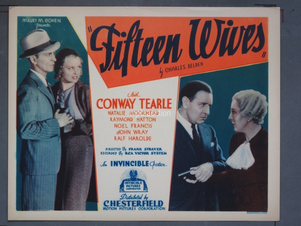 FIFTEEN WIVES (1934) Original 11x14 Title Card + (4) Lobby Cards