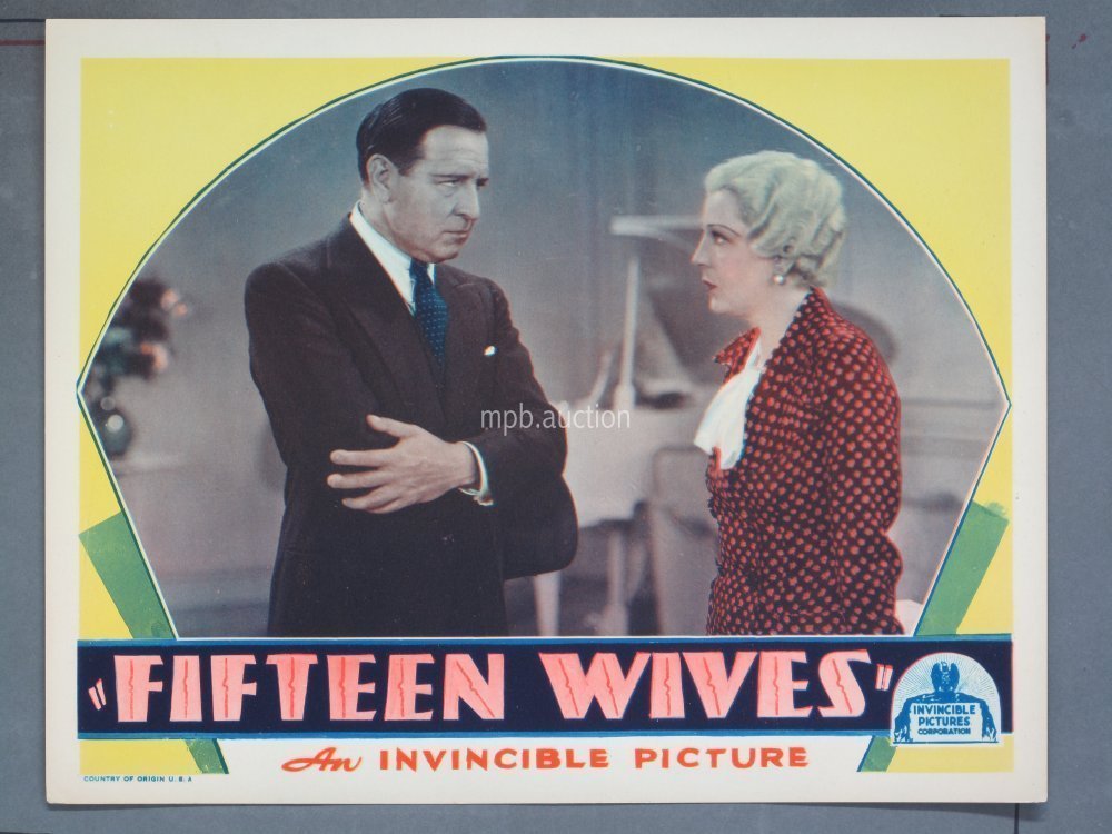 FIFTEEN WIVES (1934) Original 11x14 Title Card + (4) Lobby Cards - Image 4