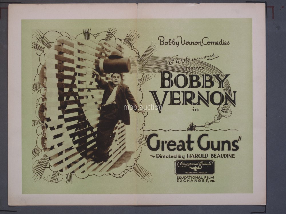 GREAT GUNS (1925) Original 11x14 Lobby Card