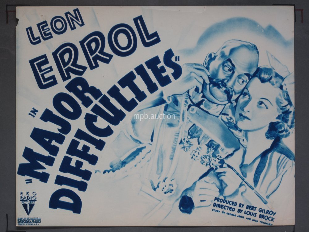 MAJOR DIFFICULTIES (1938) Original 11x14 Title Lobby Card