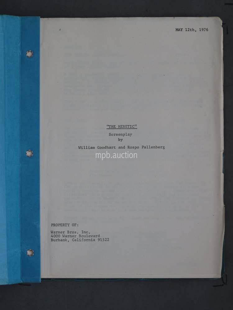 EXORCIST II: THE HERETIC (1977) Original Film Script For Sale