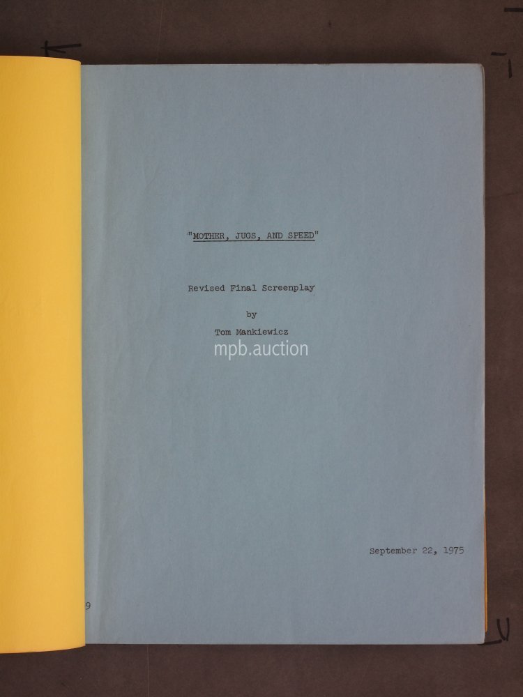 MOTHER, JUGGS & SPEED (1976) Original Film Script - Image 2