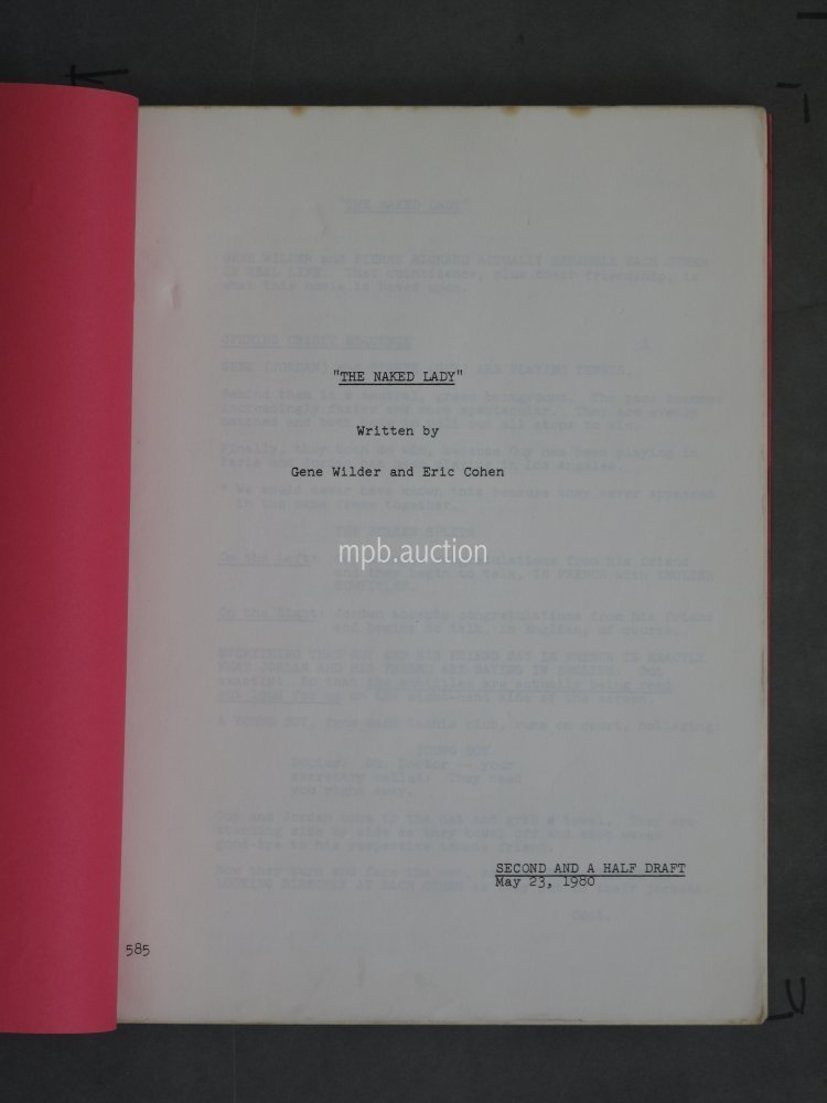 NAKED LADY (unproduced) Original Film Script - Image 2