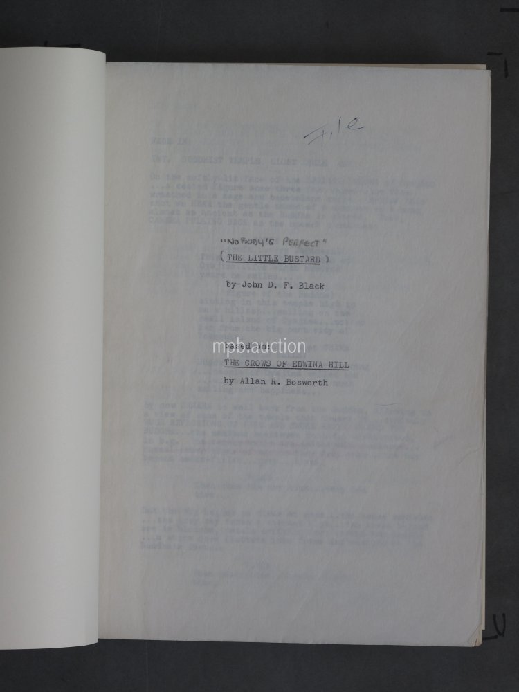 NOBODY'S PERFECT (1968) Original Film Script