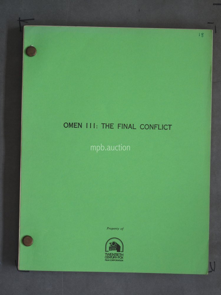 OMEN III: THE FINAL CONFLICT (1981) Original Film Script