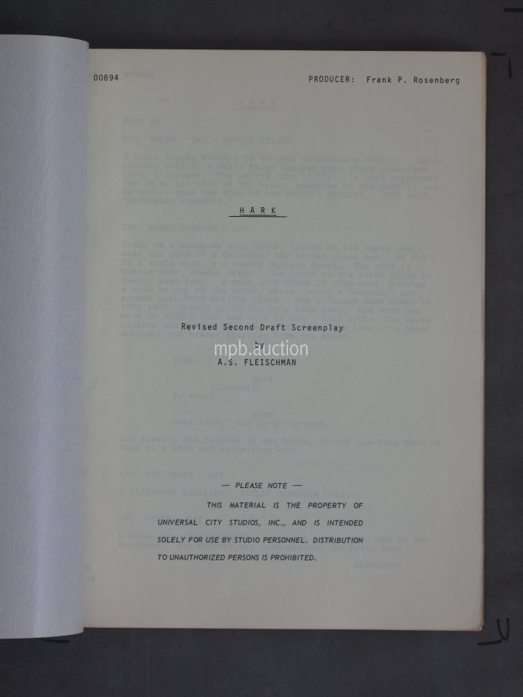 ONE MORE TRAIN TO ROB (1971) Original Film Script - Image 2