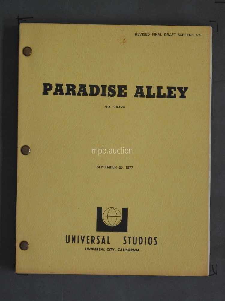 PARADISE ALLEY (1978) Original Film Script
