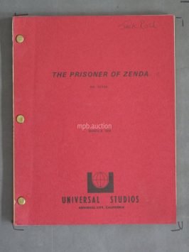 PRISONER OF ZENDA (1979) Original Film Script