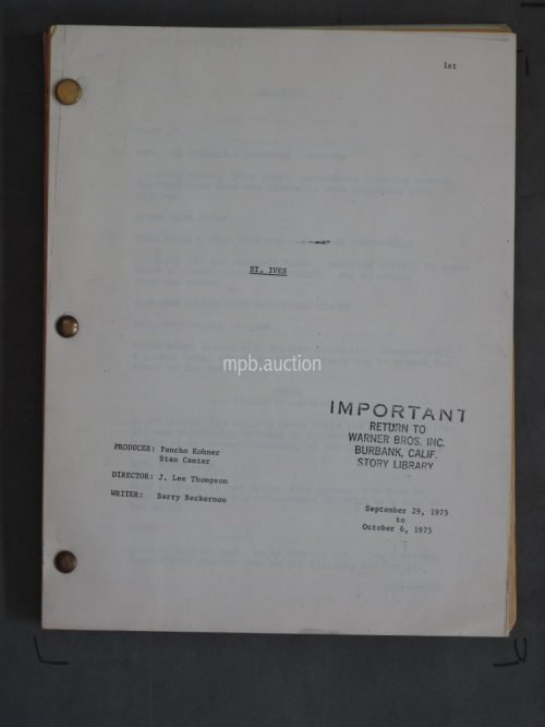 ST. IVES (1976) Original Film Script