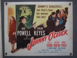 JOHNNY O'CLOCK (1956R) Half Sheet Movie Poster