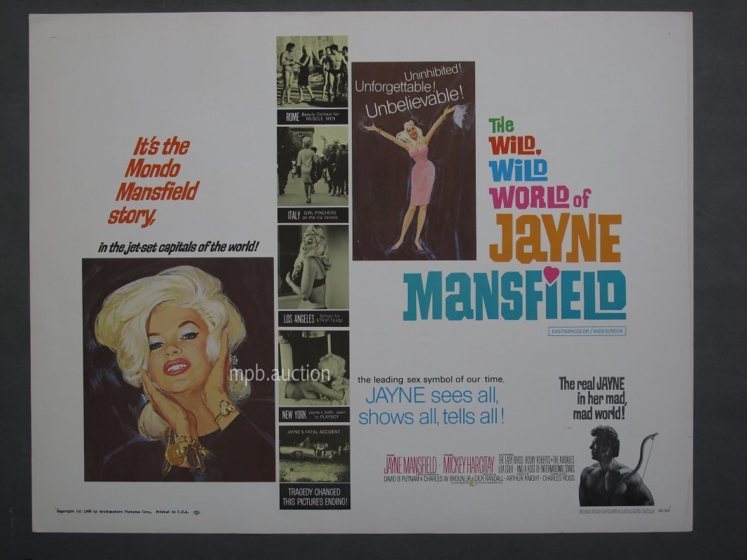 WILD, WILD WORLD OF JAYNE MANSFIELD (1968) Half Sheet Movie Poster