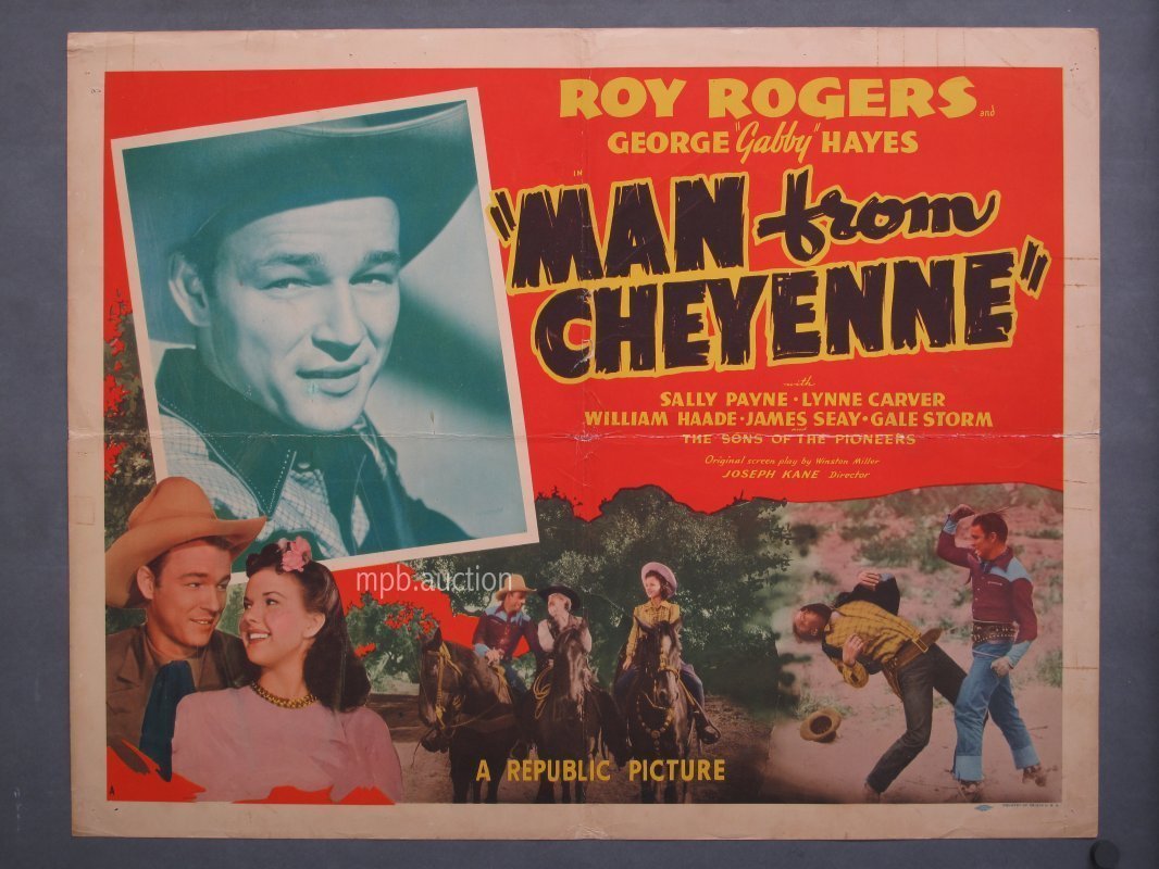 MAN FROM CHEYENNE (1942) Half Sheet Movie Poster