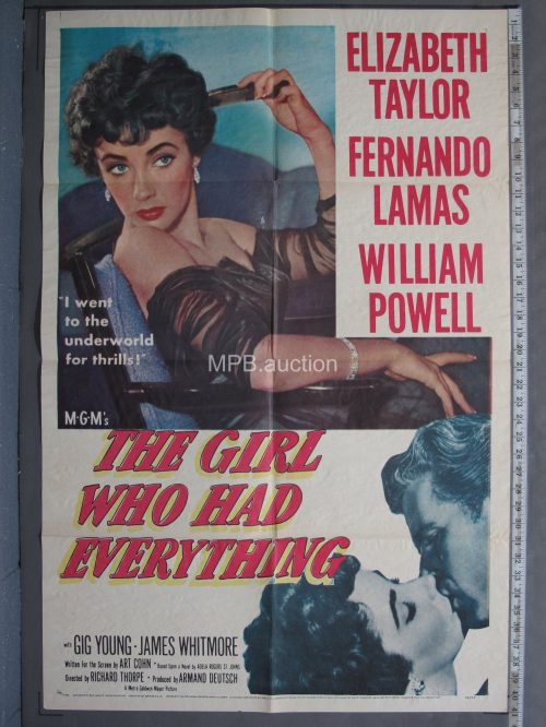 GIRL WHO HAD EVERYTHING (1953) Original Movie Poster