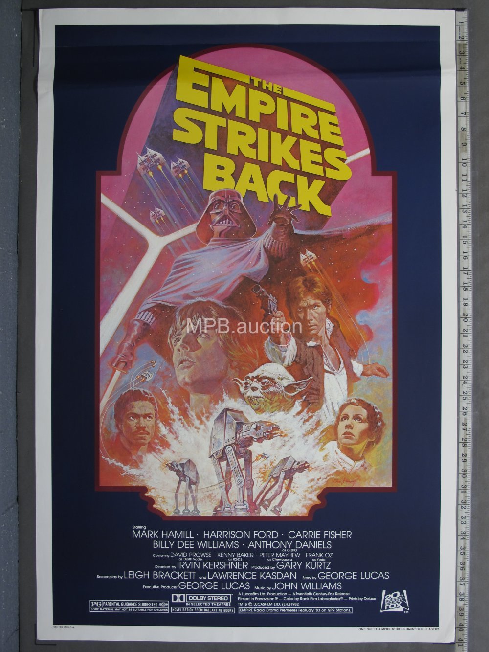 EMPIRE STRIKES BACK (1982R) Studio Style One Sheet Poster Movie Poster