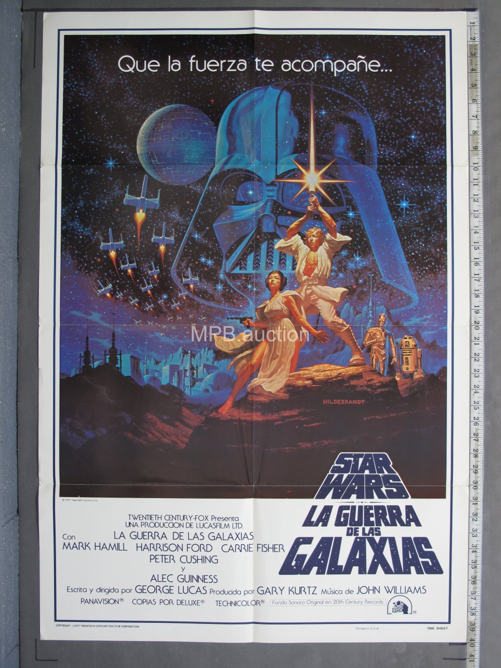 STAR WARS (1977) International Spanish/US Movie Poster