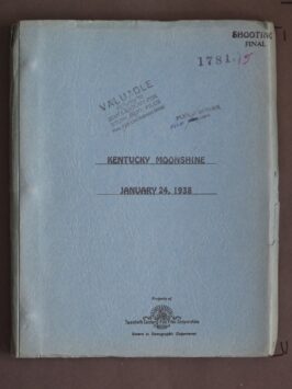 KENTUCKY MOONSHINE (1938) Original Film Script
