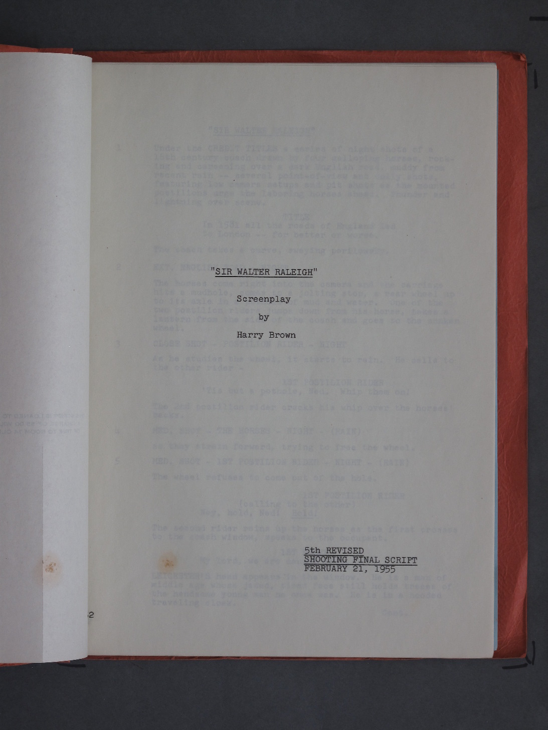 VIRGIN QUEEN (1955) Original Film Script - Image 3