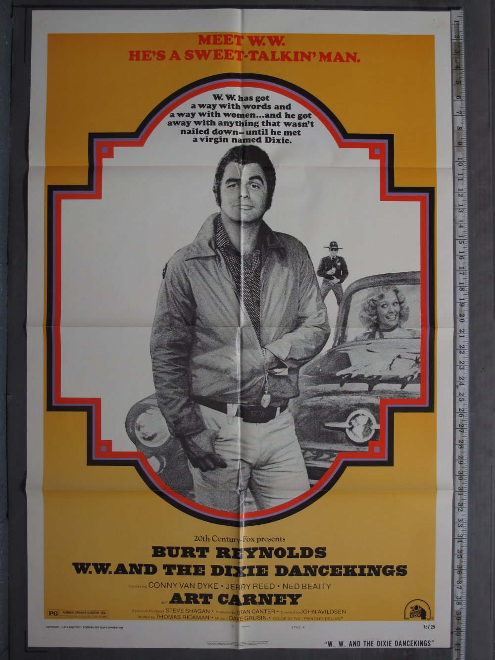 W.W. AND THE DIXIE DANCE KINGS (1975) Style-B Original Movie Poster