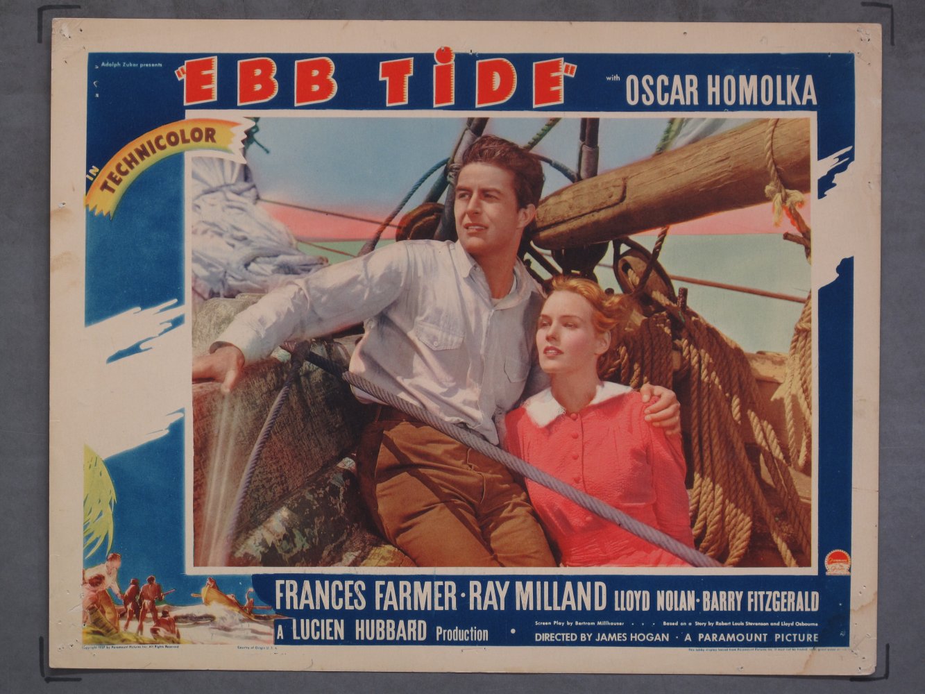 EBB TIDE (1937) Lobby Card Poster