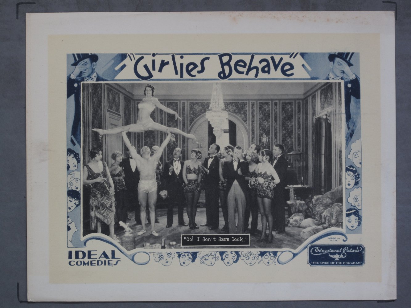 GIRLIES BEHAVE (1928) Lobby Card Poster