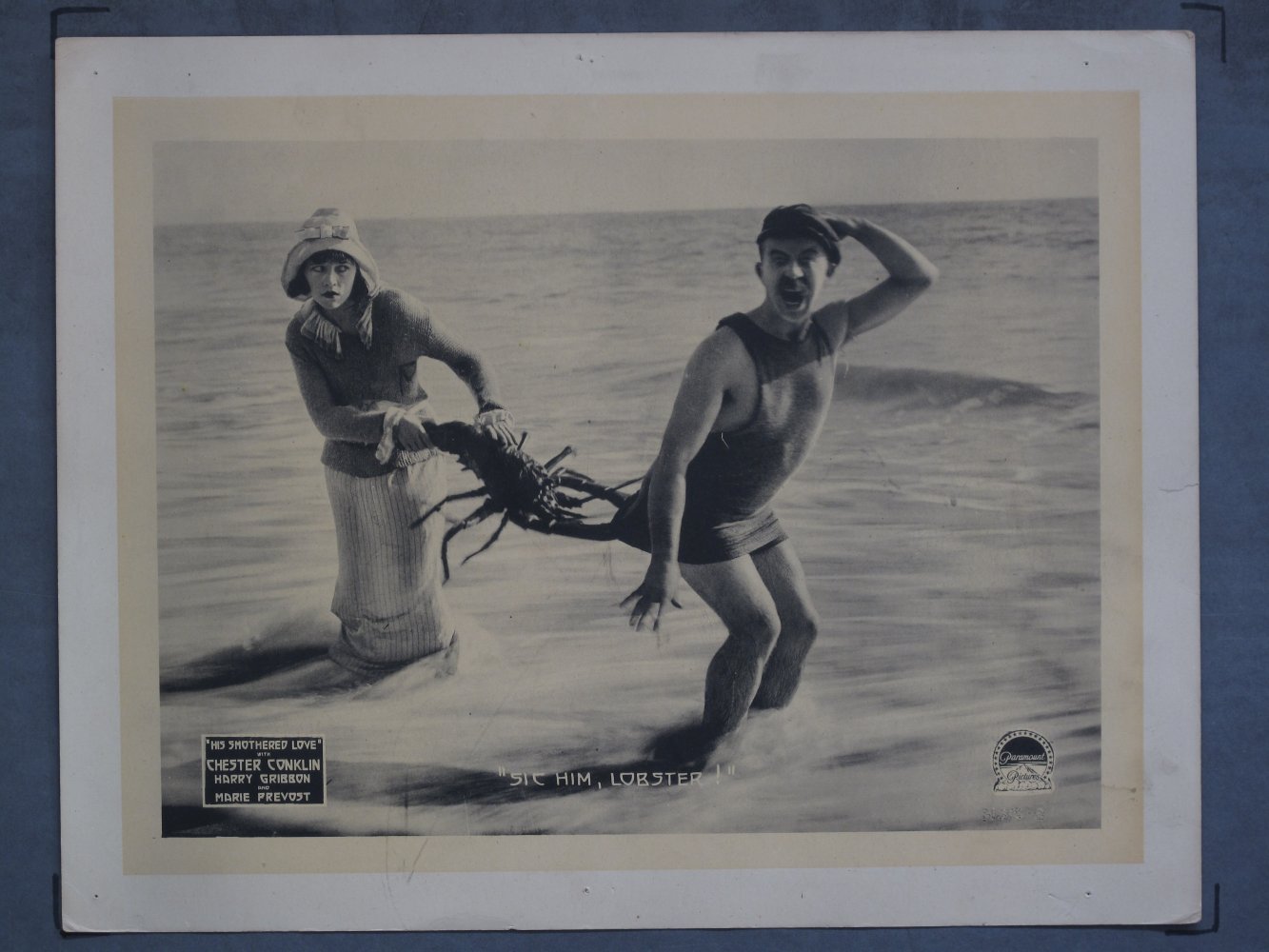 HIS SMOTHERED LOVE (1918) Lobby Card Poster