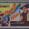 STRANGER FROM TEXAS (1939) Title Lobby Card Poster