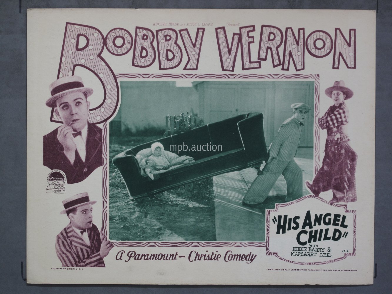 HIS ANGEL CHILD (1929)  Lobby Card Poster