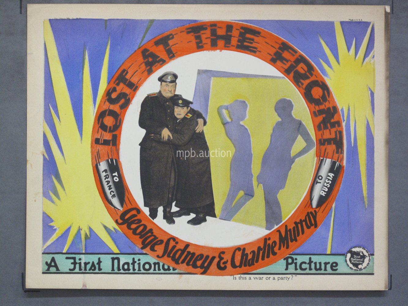 LOST AT THE FRONT (1927) Lobby Card Poster