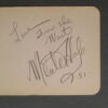 MONTE HALE AUTOGRAPH (1951) Signed Autograph Book Page