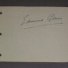 EDMUND GWENN AUTOGRAPH (1940s) Signed Autograph Book Page