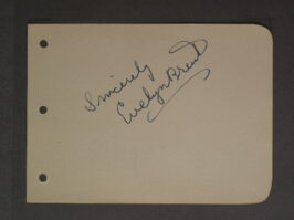 EVELYN BRENT AUTOGRAPH (1940s) Signed Autograph Book Page