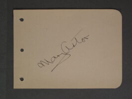 MARY ASTOR AUTOGRAPH (1930s) Signed Autograph Book Page