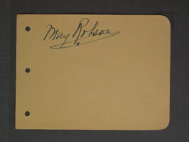 MAY ROBSON AUTOGRAPH (1930s) Signed Autograph Book Page