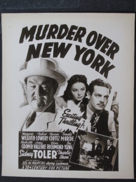 MURDER OVER NEW YORK (1940) 8x10 Still Photo