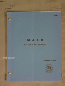MASH - POTTER'S RETIREMENT (1977)  Original Film Script