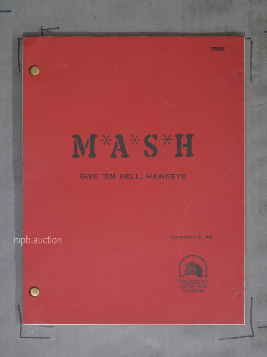 MASH - GIVE 'EM HELL, HAWKEYE (1981) Original Film Script For Sale